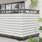 vidaXL Οθόνη Μπαλκονιού Ανοιχτό Γκρι και Λευκό 110 x 1000 εκ