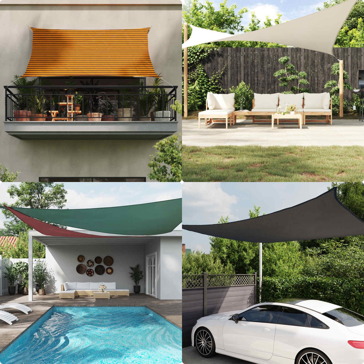vidaXL Πανί σκιάς Πορτοκαλί και Καφέ 2 x 2 m 100% Πολυέστερ Οξφόρδη