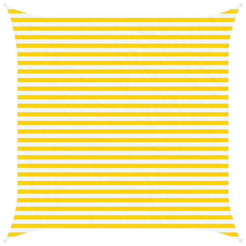 vidaXL Πανί σκιάς Κίτρινο και Λευκό 3,6 x 3,6 m 100% Πολυέστερ Οξφόρδη