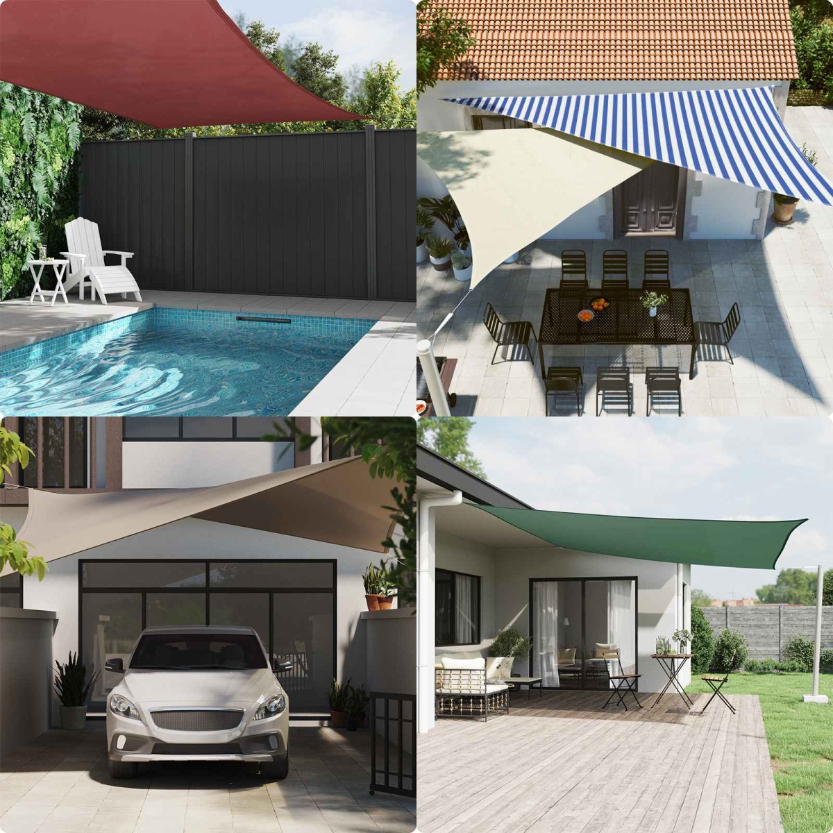 vidaXL Πανί σκιάς Μπλε και άσπρο 2,5 x 2,5 m 100% Πολυέστερ Οξφόρδη