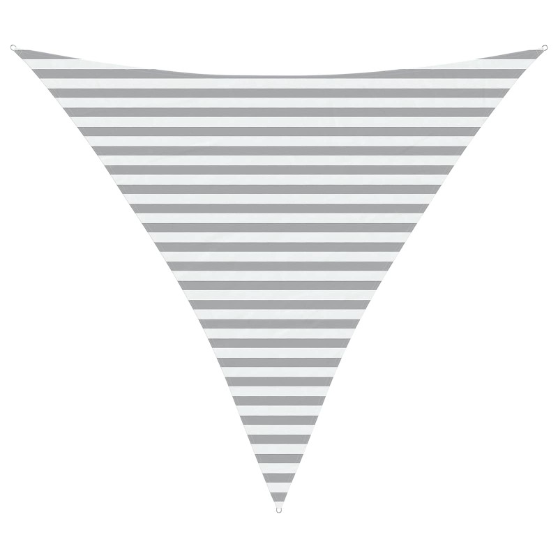 vidaXL Πανί σκιάς Ανοιχτό Γκρι και Λευκό 3,6 x 3,6 x 3,6 m