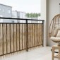 vidaXL Φράχτης Κήπου Καρβουνιασμένο 400 x 100 cm Καλάμι