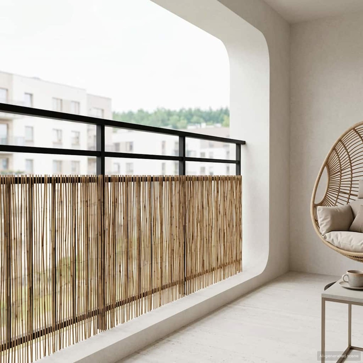 vidaXL Φράχτης Κήπου Καρβουνιασμένο 500 x 90 εκ. Καλάμι
