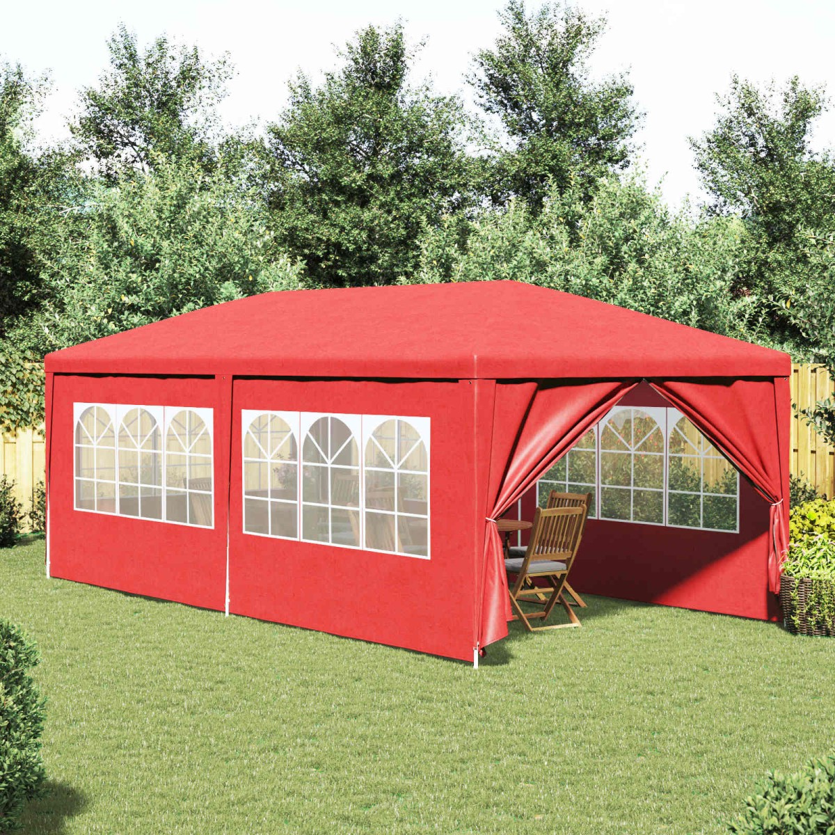 vidaXL Σκηνή Πάρτυ 600 x 300 x 255 εκ. Κόκκινο