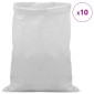 vidaXL Υφασμάτινοι σακίδες 10 τμχ. Λευκό 60 x 100 cm PP