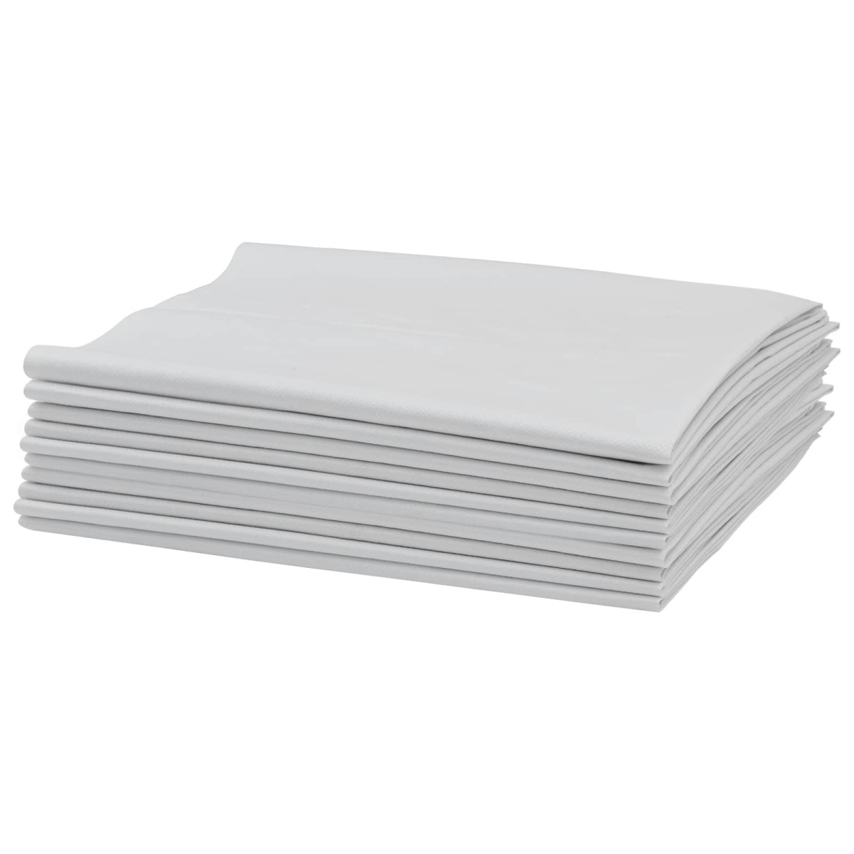 vidaXL Υφασμάτινοι σακίδες 10 τμχ. Λευκό 80 x 125 cm PP