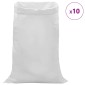 vidaXL Υφασμάτινοι σακίδες 10 τμχ. Λευκό 100 x 150 cm PP
