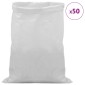 vidaXL Υφασμάτινοι σακίδες 50 τμχ. Λευκό 50 x 80 cm PP
