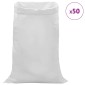 vidaXL Υφασμάτινοι σακίδες 50 τμχ. Λευκό 100 x 150 cm PP