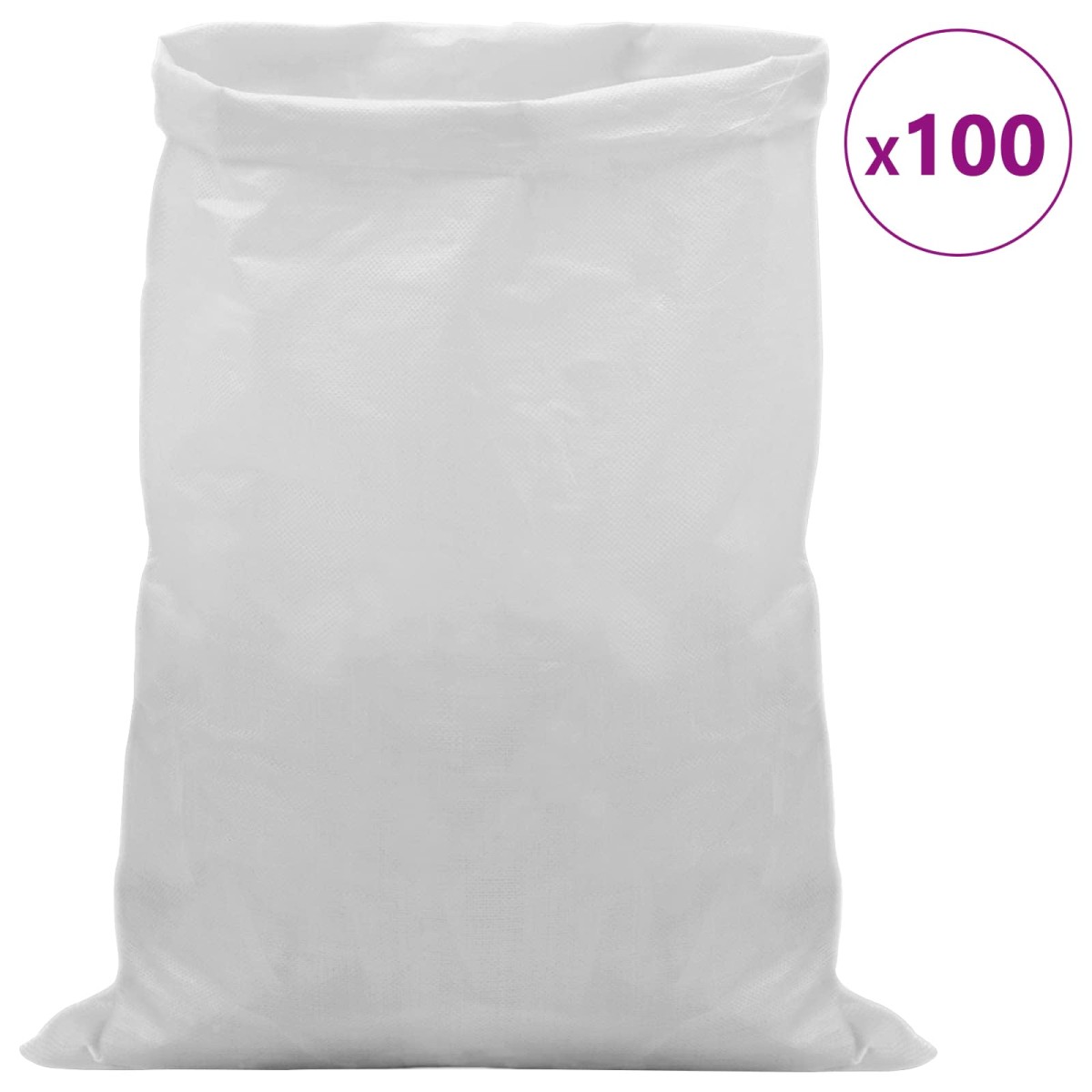 vidaXL Υφασμάτινοι σακίδες 100 τμχ. Λευκό 40 x 60 cm PP