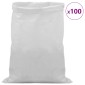 vidaXL Υφασμάτινοι σακίδες 100 τμχ. Λευκό 60 x 100 cm PP