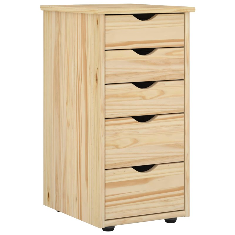 vidaXL Ντουλαπιού Καφέ 34 x 39 x 61,5 εκ Στερεό ξύλο πεύκου