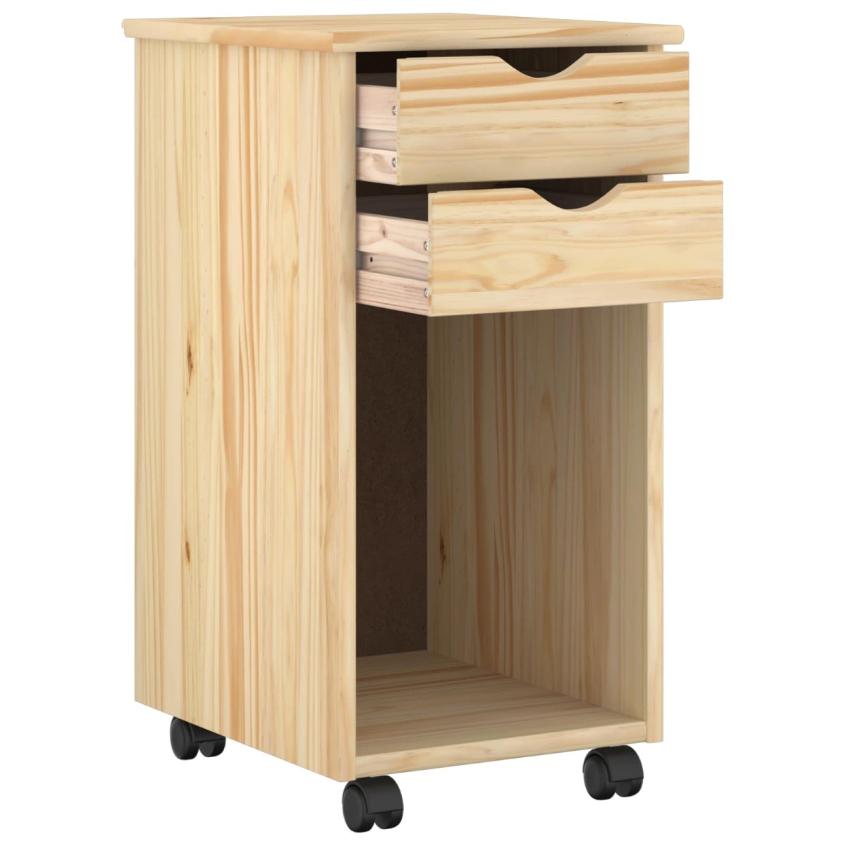 vidaXL Κινητό Ντουλάπι Καφέ 34 x 39 x 65,5 cm Στερεό πεύκο