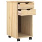 vidaXL Κινητό Ντουλάπι Καφέ 34 x 39 x 65,5 cm Στερεό πεύκο