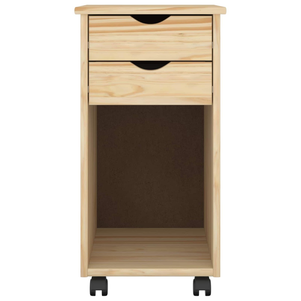 vidaXL Κινητό Ντουλάπι Καφέ 34 x 39 x 65,5 cm Στερεό πεύκο