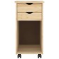 vidaXL Κινητό Ντουλάπι Καφέ 34 x 39 x 65,5 cm Στερεό πεύκο