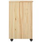 vidaXL Κινητό Ντουλάπι Καφέ 34 x 39 x 65,5 cm Στερεό πεύκο