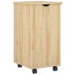 vidaXL Κινητό Ντουλάπι Καφέ 34 x 39 x 65,5 cm Στερεό ξύλο πεύκου