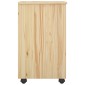 vidaXL Κινητό Ντουλάπι Καφέ 34 x 39 x 65,5 cm Στερεό ξύλο πεύκου
