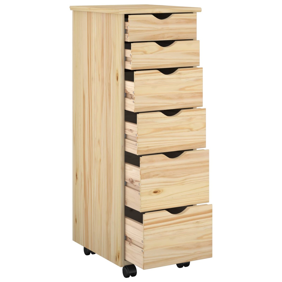 vidaXL Κινητό Ντουλάπι Καφέ 34 x 39 x 93,5 εκ Στερεό ξύλο πεύκου
