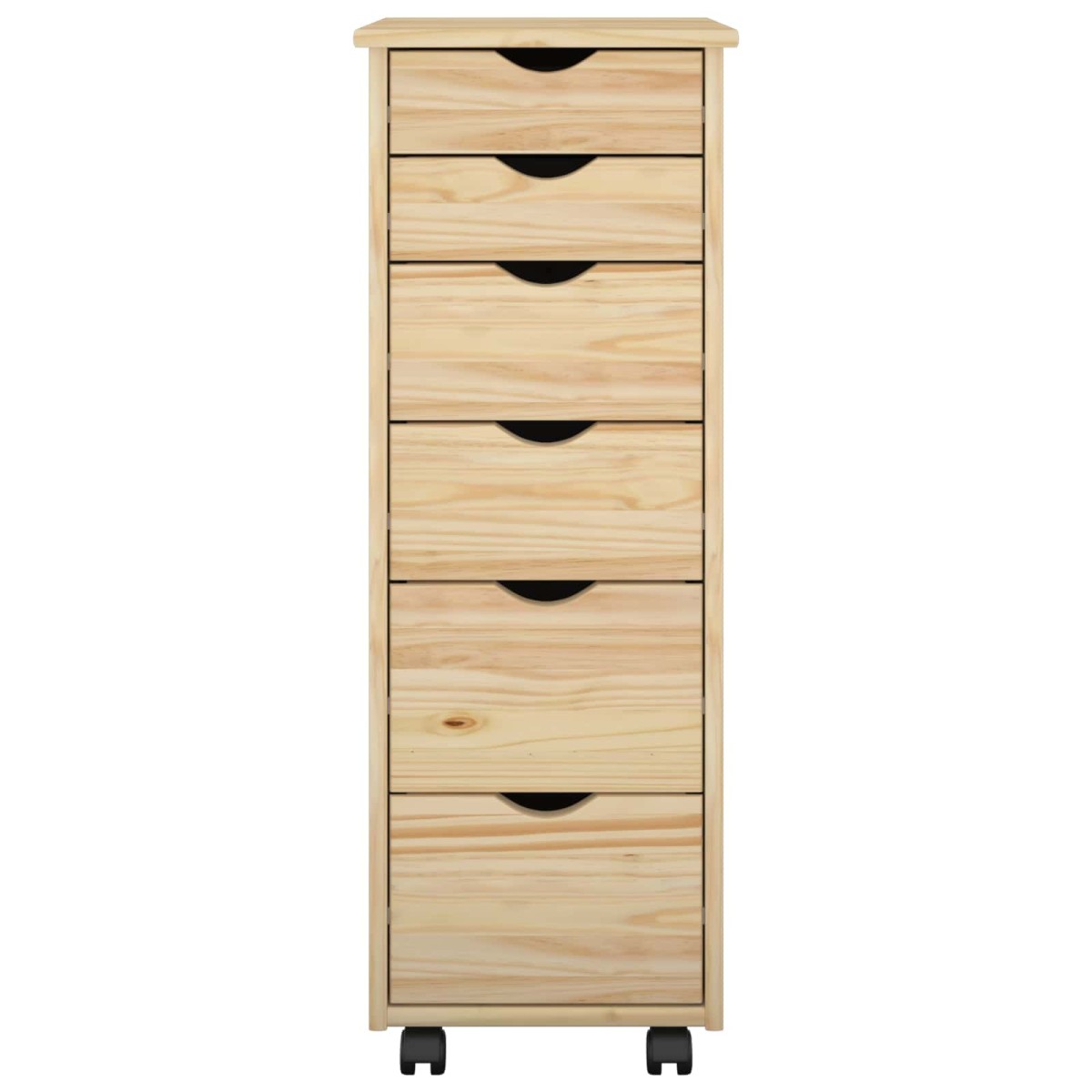 vidaXL Κινητό Ντουλάπι Καφέ 34 x 39 x 93,5 εκ Στερεό ξύλο πεύκου