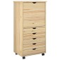 vidaXL Κινητό Ντουλάπι Καφέ 53 x 39 x 103 cm Στερεό ξύλο πεύκου