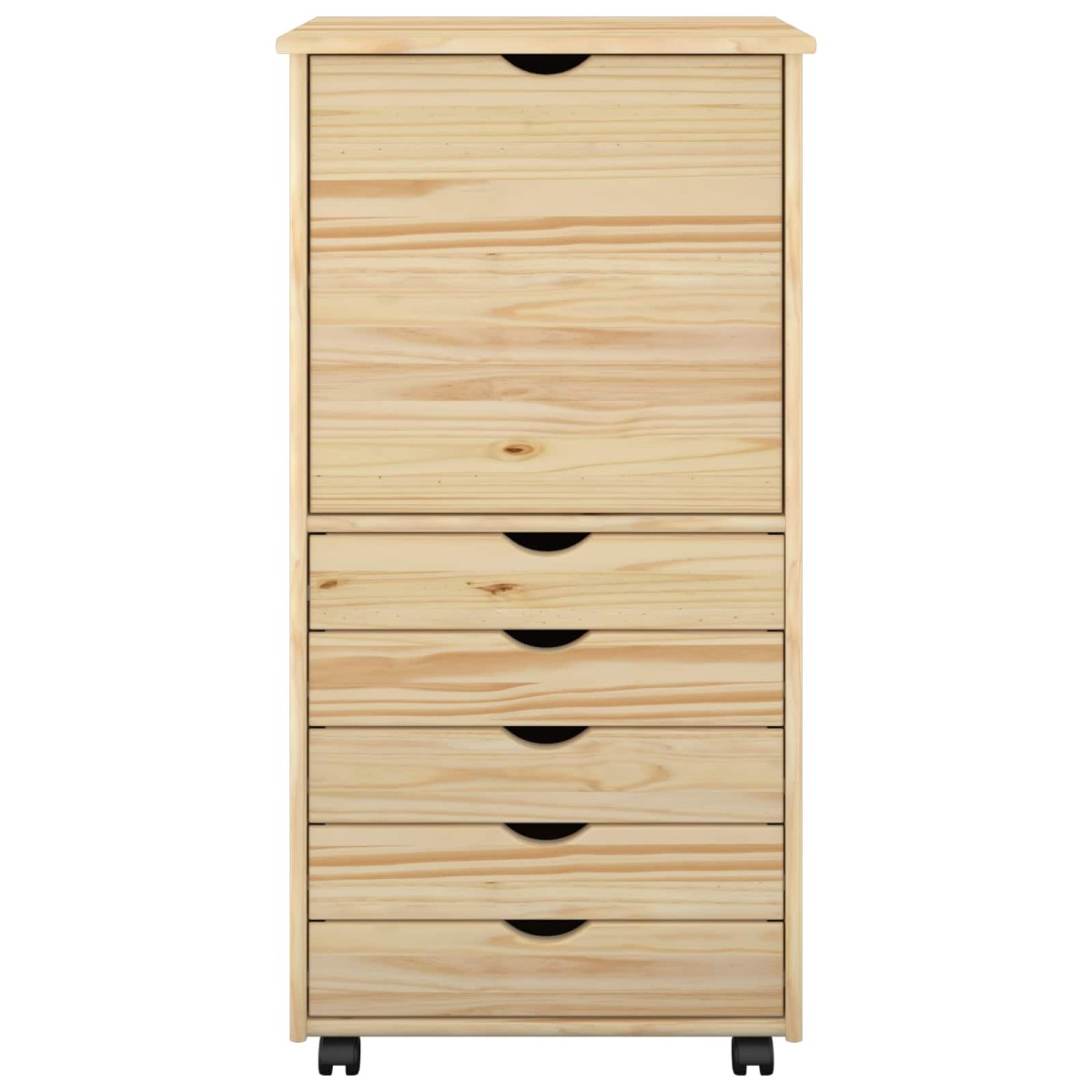 vidaXL Κινητό Ντουλάπι Καφέ 53 x 39 x 103 cm Στερεό ξύλο πεύκου