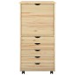 vidaXL Κινητό Ντουλάπι Καφέ 53 x 39 x 103 cm Στερεό ξύλο πεύκου