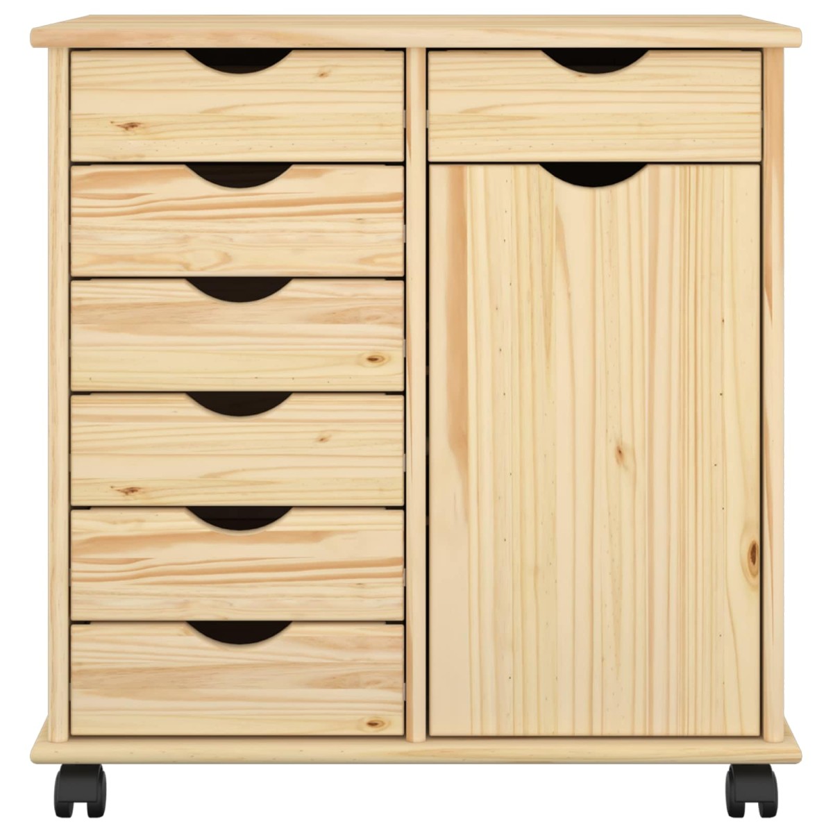 vidaXL Κινητό Ντουλάπι Καφέ 63,5 x 39 x 65,5 εκ Στερεό ξύλο πεύκου
