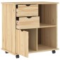 vidaXL Κινητό Ντουλάπι Καφέ 63,5 x 39 x 65,5 εκ. Στερεό ξύλο πεύκου