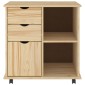 vidaXL Κινητό Ντουλάπι Καφέ 63,5 x 39 x 65,5 εκ. Στερεό ξύλο πεύκου