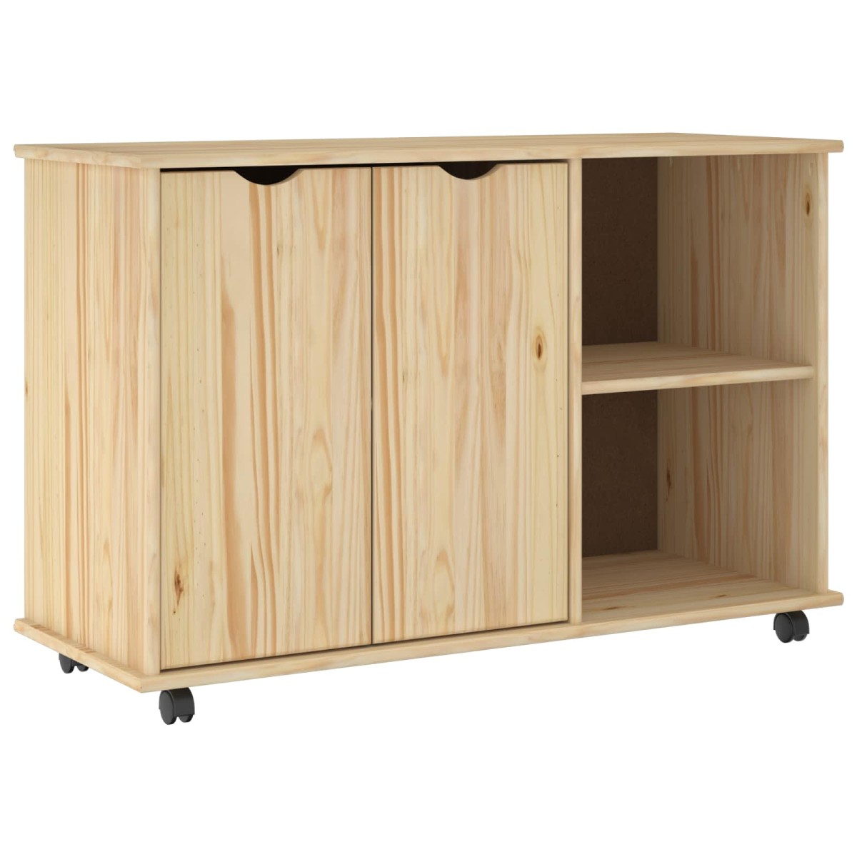 vidaXL Κινητό Ντουλάπι Καφέ 100 x 39 x 65,5 εκ Στερεό ξύλο πεύκου