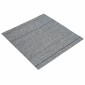 vidaXL Πλακάκι Χαλιού Ανοιχτό γκρι με ρίγες 50 x 50 cm 36 τμχ.
