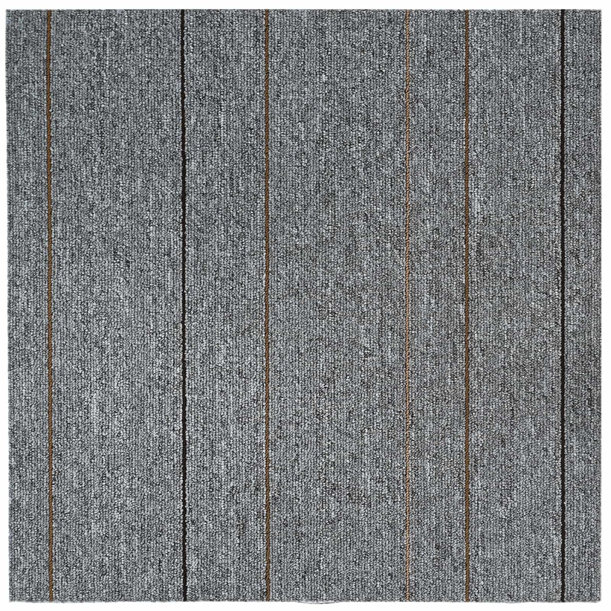 vidaXL Πλακάκι Χαλιού Ανοιχτό γκρι με ρίγες 50 x 50 cm 36 τμχ.