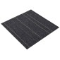 vidaXL Πλακάκι Χαλιού Σκούρο γκρι με ρίγες 50 x 50 cm 4 τμχ.