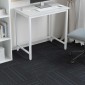 vidaXL Πλακάκι Χαλιού Σκούρο γκρι με ρίγες 50 x 50 cm 4 τμχ.