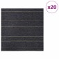 vidaXL Πλακάκι Χαλιού Σκούρο γκρι με ρίγες 50 x 50 cm 20 τμχ.