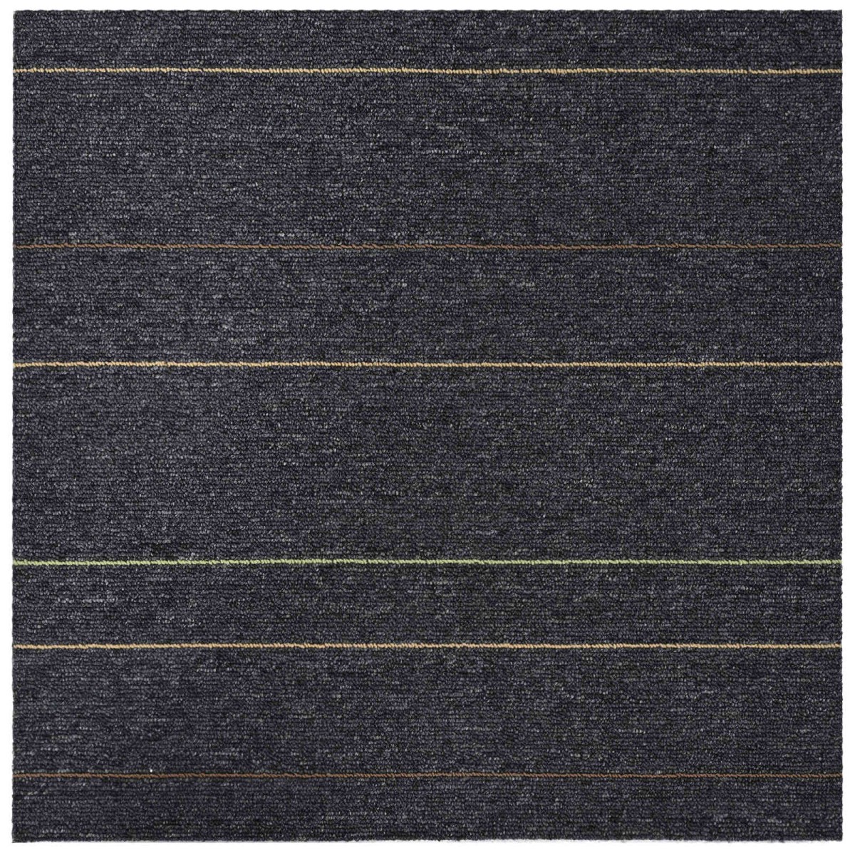 vidaXL Πλακάκι Χαλιού Σκούρο γκρι με ρίγες 50 x 50 cm 36 τμχ.