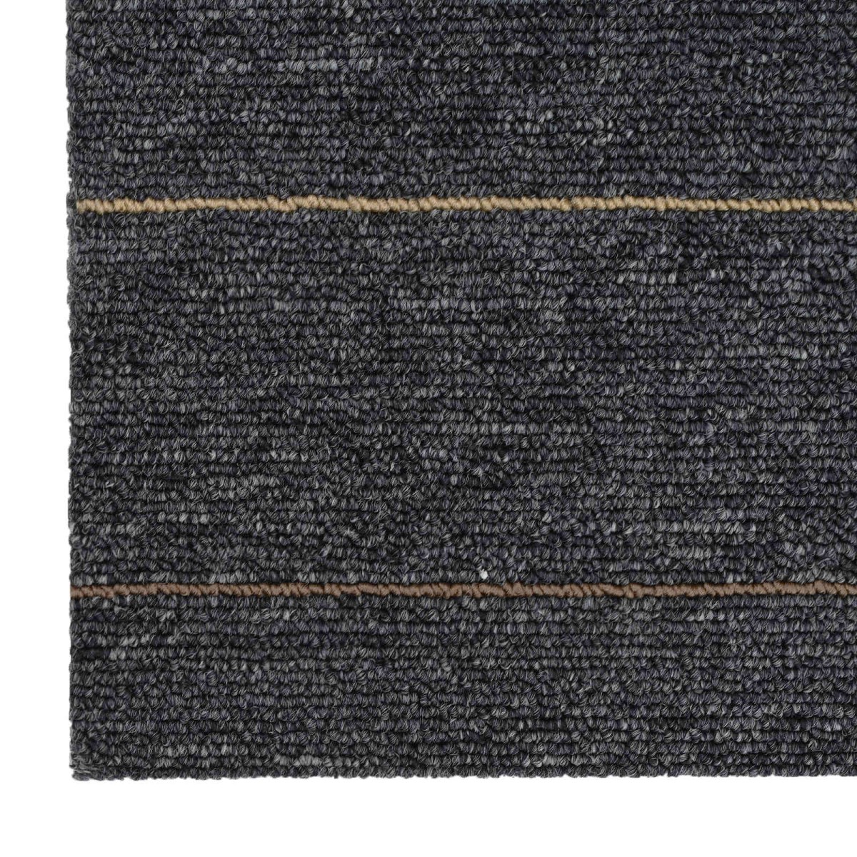 vidaXL Πλακάκι Χαλιού Σκούρο γκρι με ρίγες 50 x 50 cm 36 τμχ.