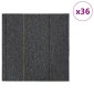 vidaXL Πλακάκι Χαλιού Μέτριο Γκρι με Ρίγες 50 x 50 cm 36 τμχ.