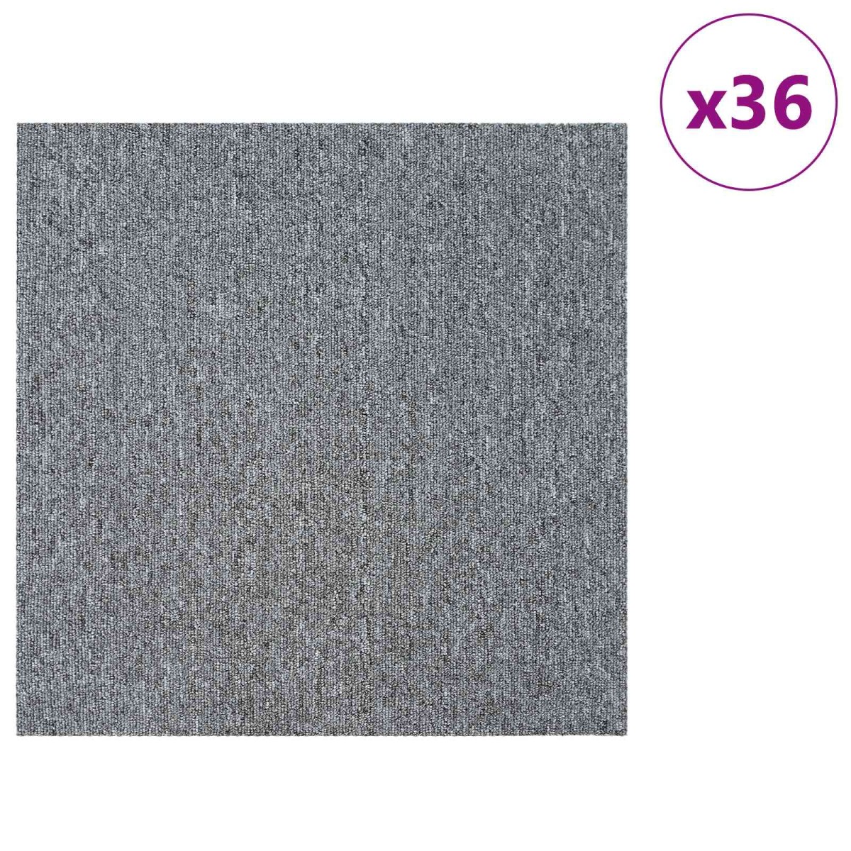 vidaXL Πλακάκι Χαλιού Ανοιχτό γκρι 50 x 50 cm 36 τμχ.