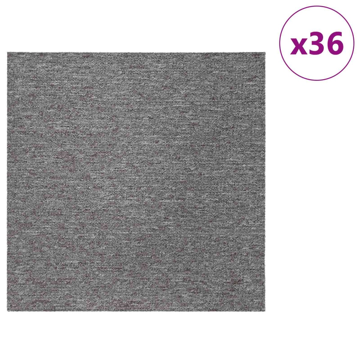 vidaXL Πλακάκι Χαλιού Καφέ 50 x 50 cm 36 τμχ. Πολυπροπυλένιο και Πίσσα