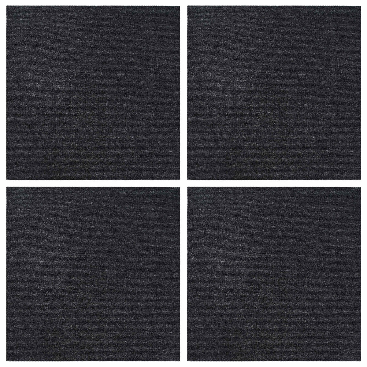 vidaXL Πλακάκι Χαλιού Σκούρο Γκρι 50 x 50 cm 4 τμχ.