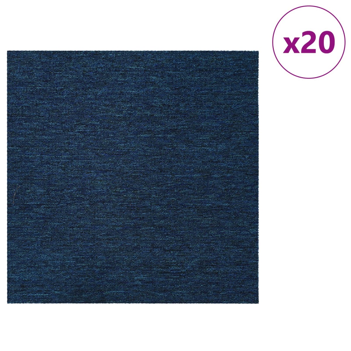 vidaXL Πλακάκι Χαλιού Μπλε 50 x 50 cm 20 τμχ. Πολυπροπυλένιο και Πίσσα