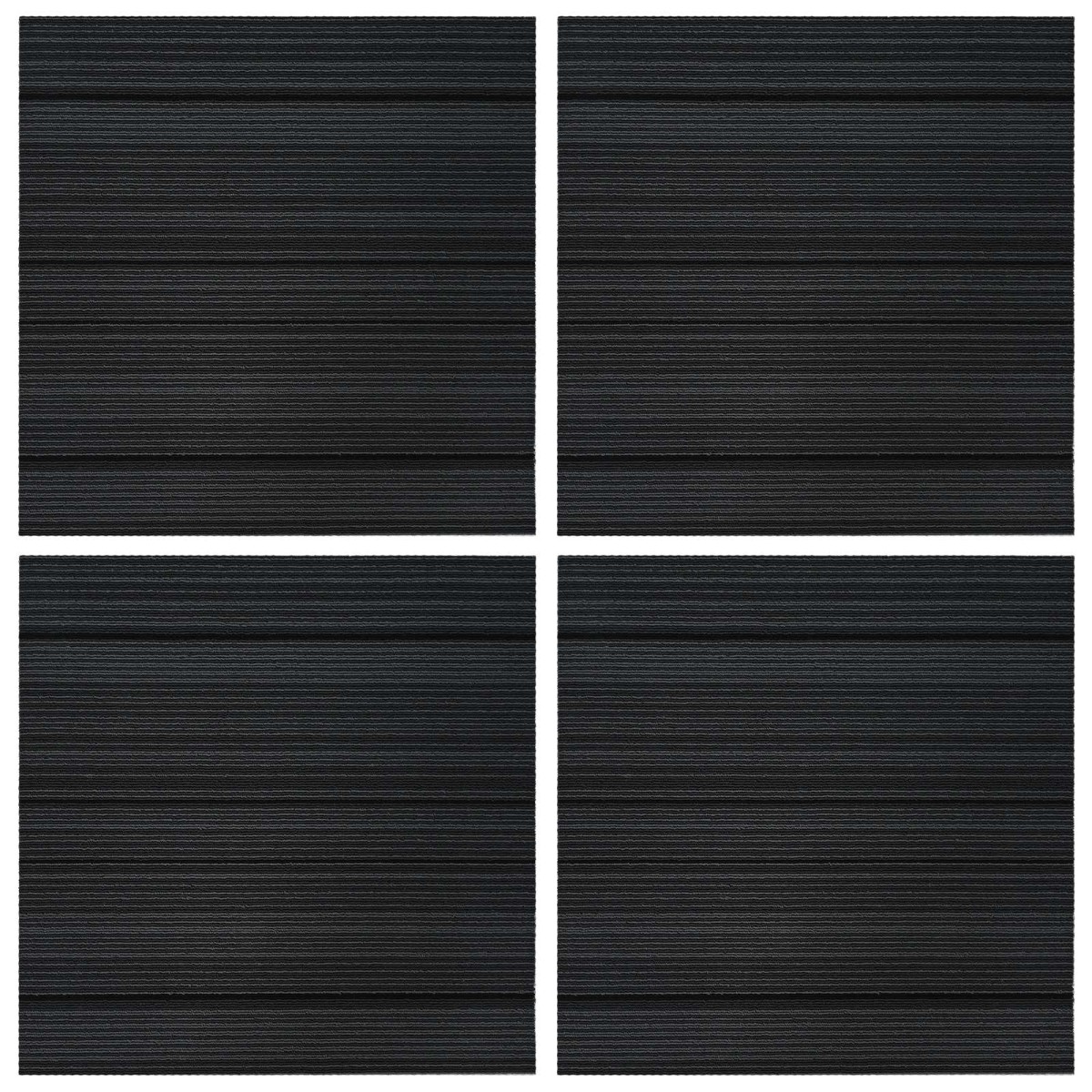 vidaXL Πλακάκι Χαλιού Ριγέ Ανοιχτό Γκρι 50 x 50 cm 4 τμχ.