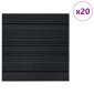 vidaXL Πλακάκι Χαλιού Ριγέ Ανοιχτό Γκρι 50 x 50 cm 20 τμχ.