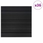 vidaXL Πλακάκι Χαλιού Ριγέ Ανοιχτό Γκρι 50 x 50 cm 36 τμχ.