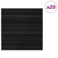 vidaXL Πλακάκι Χαλιού Ριγέ Σκούρο Γκρι 50 x 50 cm 20 τμχ.