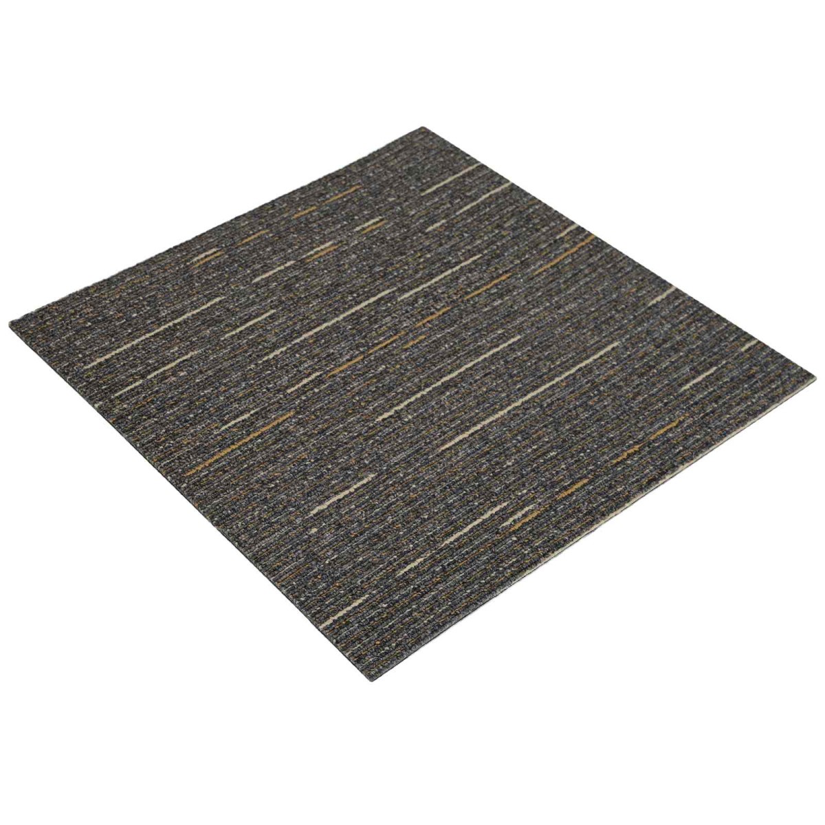 vidaXL Πλακάκι Χαλιού Ριγέ ανοιχτό καφέ 50 x 50 cm 4 τμχ.