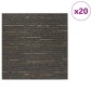 vidaXL Πλακάκι Χαλιού Ριγέ ανοιχτό καφέ 50 x 50 cm 20 τμχ.